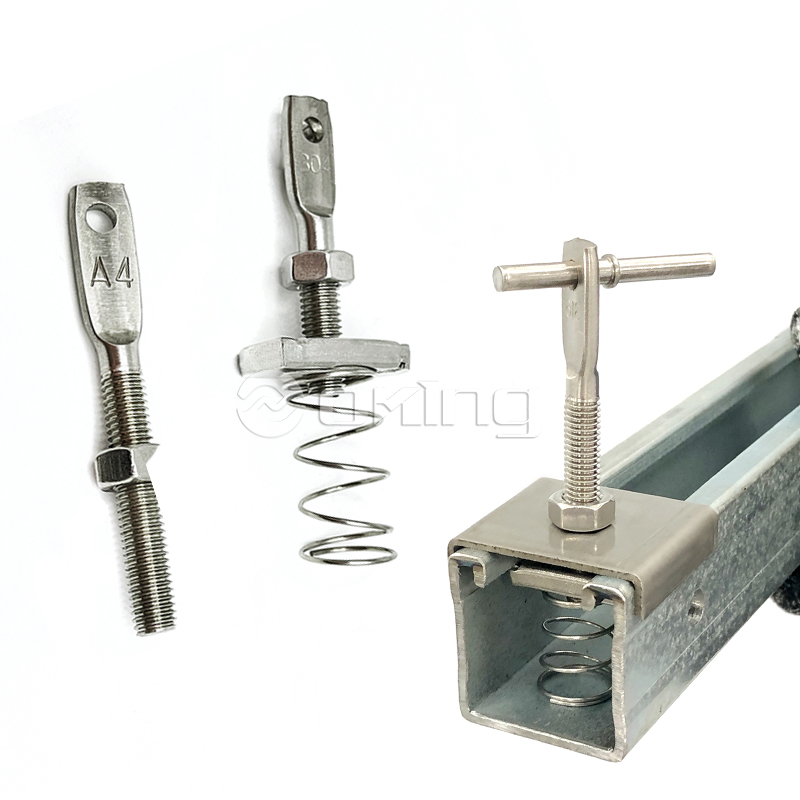 304/A2 316/A4 Flattened Bolt Screw Stainless Steel Flat Head Thread Terminal Eye Bolt Full Thread Flat Head Bolt