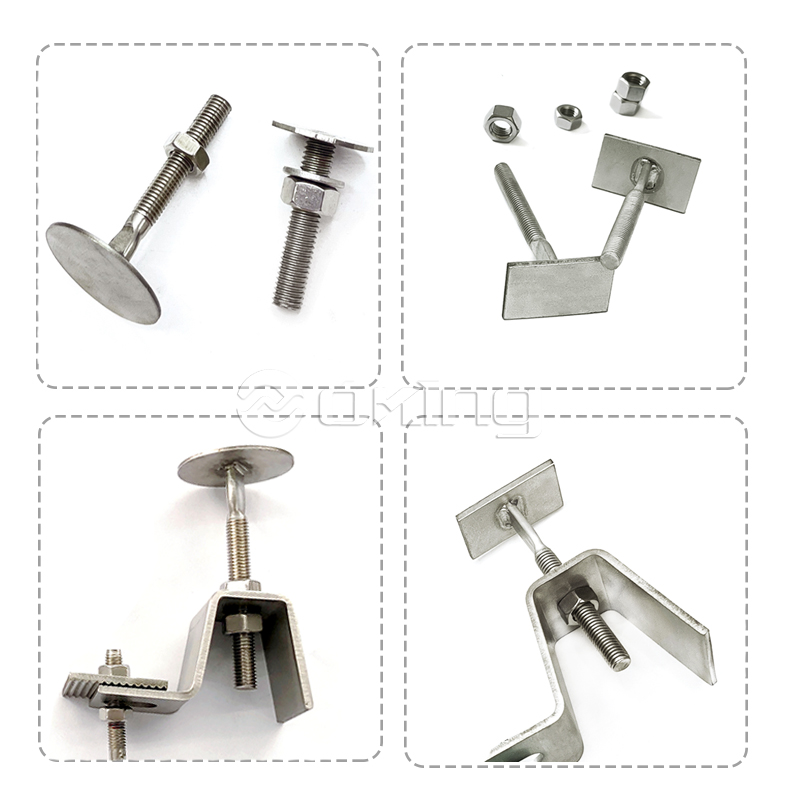 304/A2 316/A4 Flattened Bolt Screw Stainless Steel Flat Head Thread Terminal Eye Bolt Full Thread Flat Head Bolt