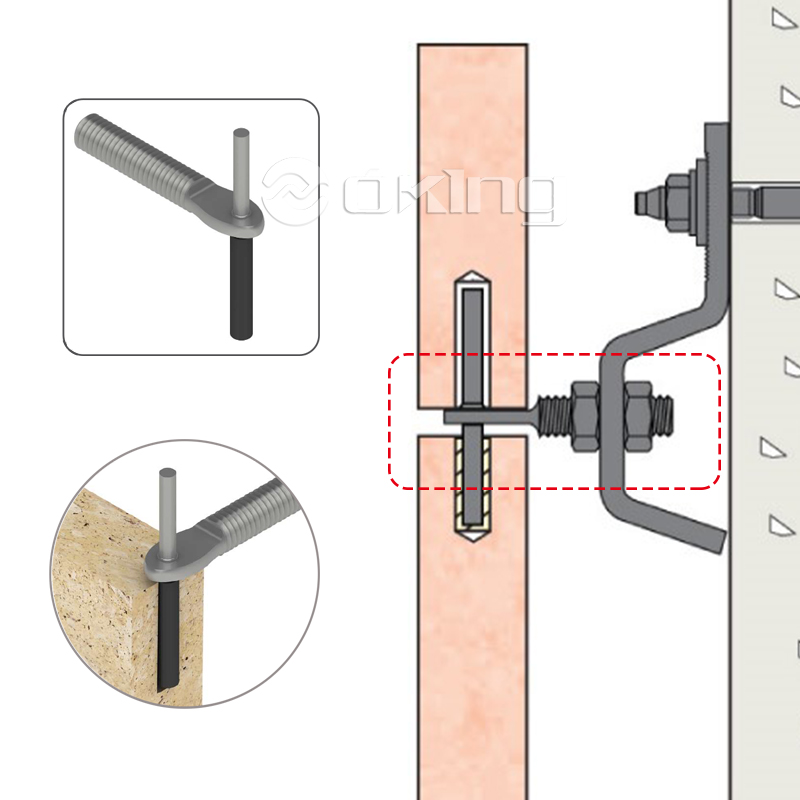 304/A2 316/A4 Flattened Bolt Screw Stainless Steel Flat Head Thread Terminal Eye Bolt Full Thread Flat Head Bolt