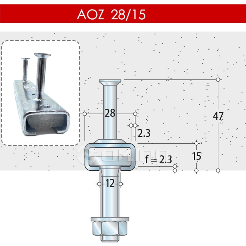 Anchor Channels  28*15Galvanized Cold Rolled Cast in Channel