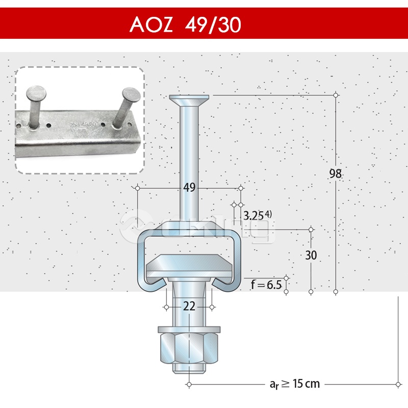 Anchor Channels 49*30Galvanized Cold Rolled Cast in Channel