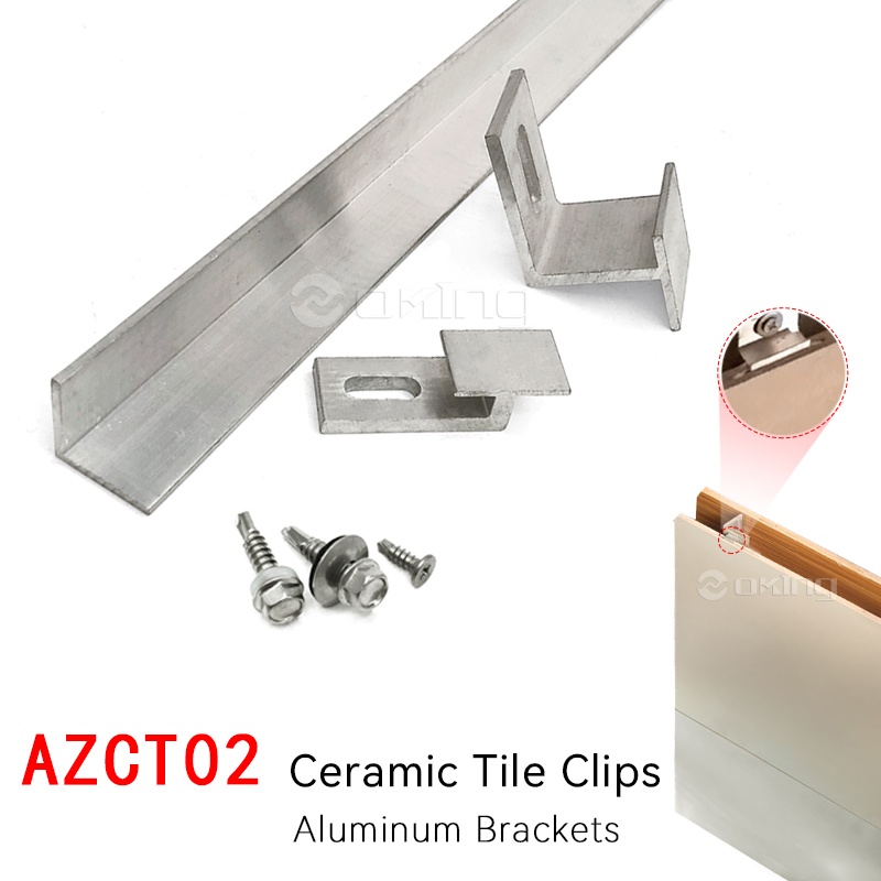  AZCT02 Aluminium Ceramic Tiles Sintered Stone  Cladding Brackets 
