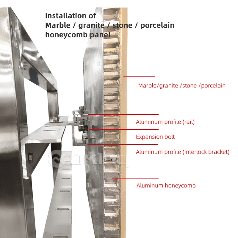 AZ Aluminum Bracket for Aluminum Honeycomb Panels Wall Cladding 