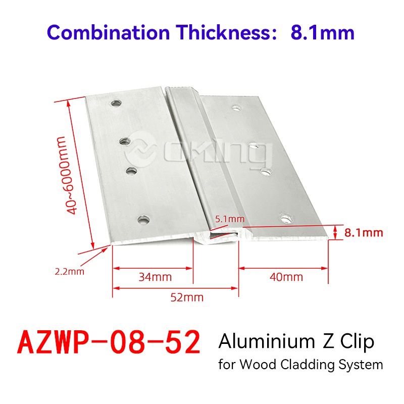 AZWP-08-52 Z-type Wood Veneer Panel Hanger Wall Panel Integrated System