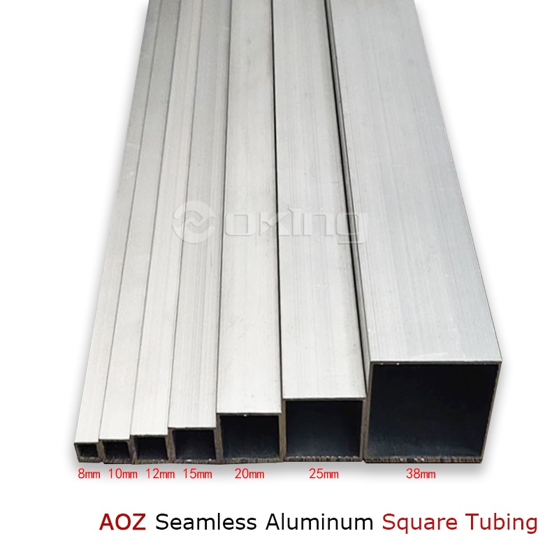 Aluminum Square Tubing Straight Industrial Metal Aluminum Tube   Aluminium Rectangular Tube  for Furnishing, DIY Projects, Machinery