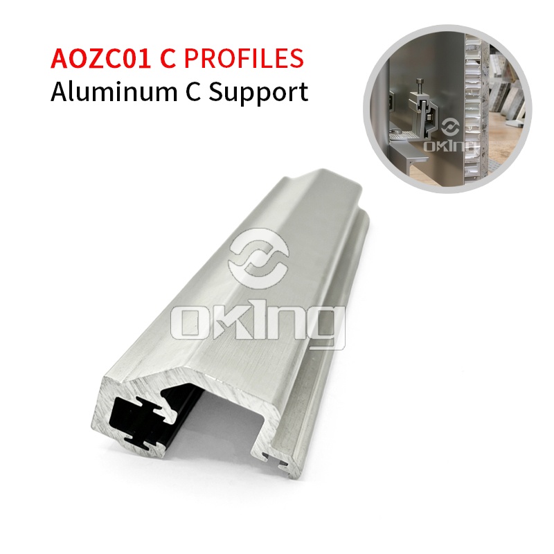 AOZC01 Aluminum C Support Holding Tracks For Facade Wall