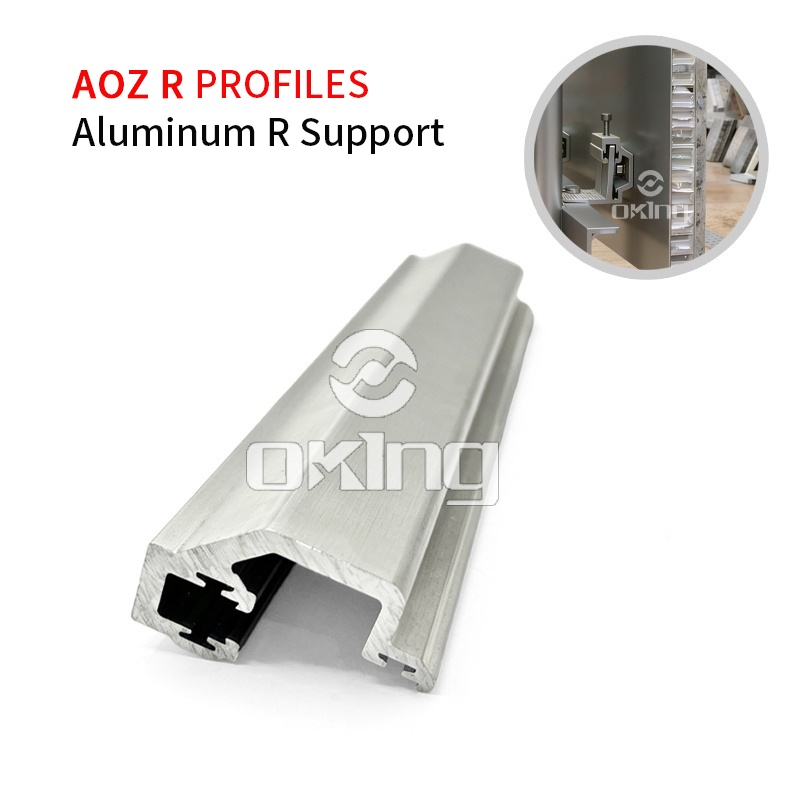 AOZ R Profiles Aluminum R Support Holding Tracks For Facade Wall