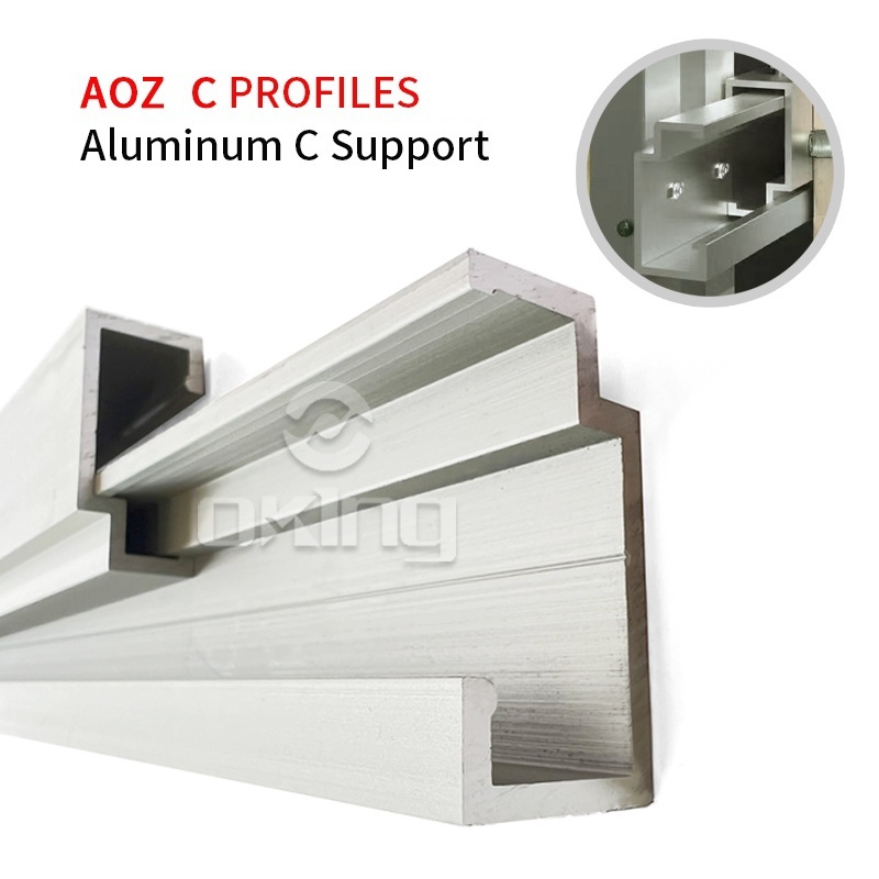 AOZ  C Profiles Aluminum C Support Holding Tracks For Facade Wall