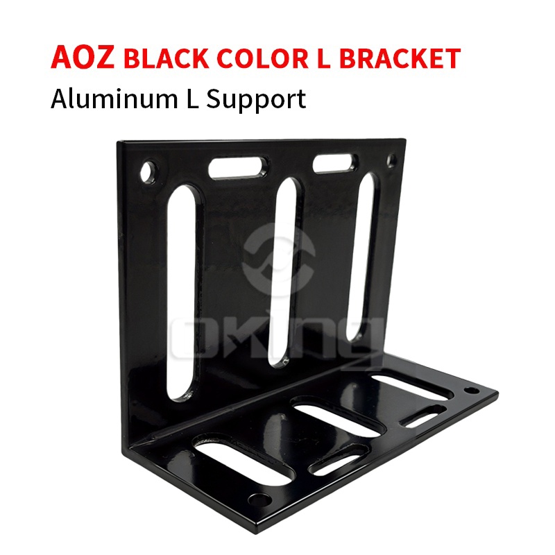 AOZ Black Color Aluminum L Bracket Holding Tracks For Facade Wall