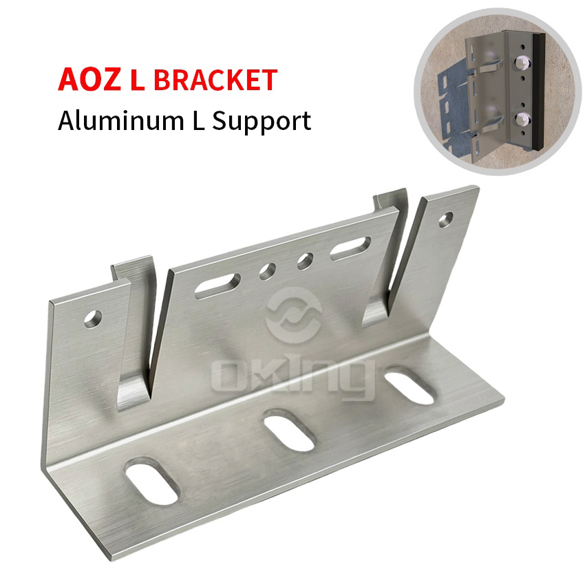 AOZ  Aluminum L Bracket Holding Tracks For Facade Wall