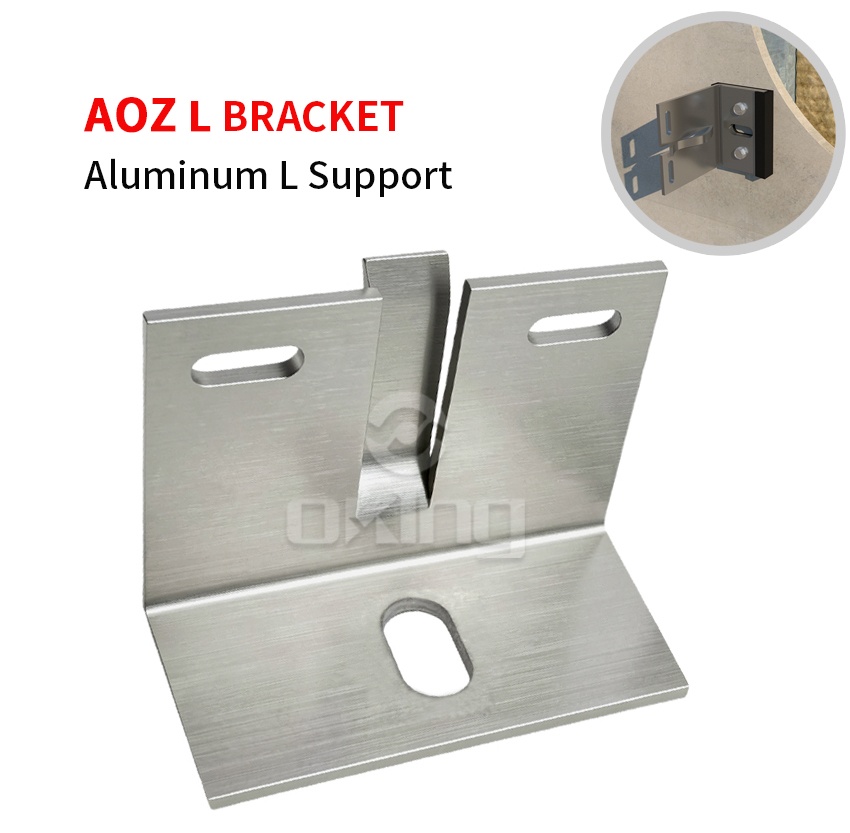 AOZ  Aluminum L Bracket Holding Tracks For Facade Wall