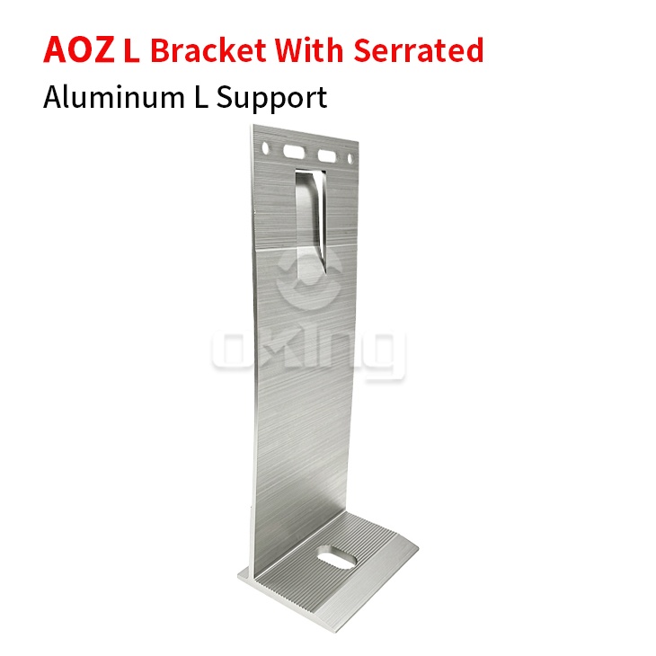 AOZ  Aluminum L Bracket With Serrated Holding Tracks For Facade Wall