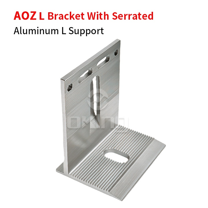 AOZ  Aluminum L Bracket With Serrated Holding Tracks For Facade Wall