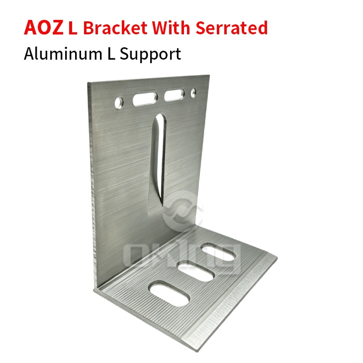 AOZ  Aluminum L Bracket With Serrated Holding Tracks For Facade Wall