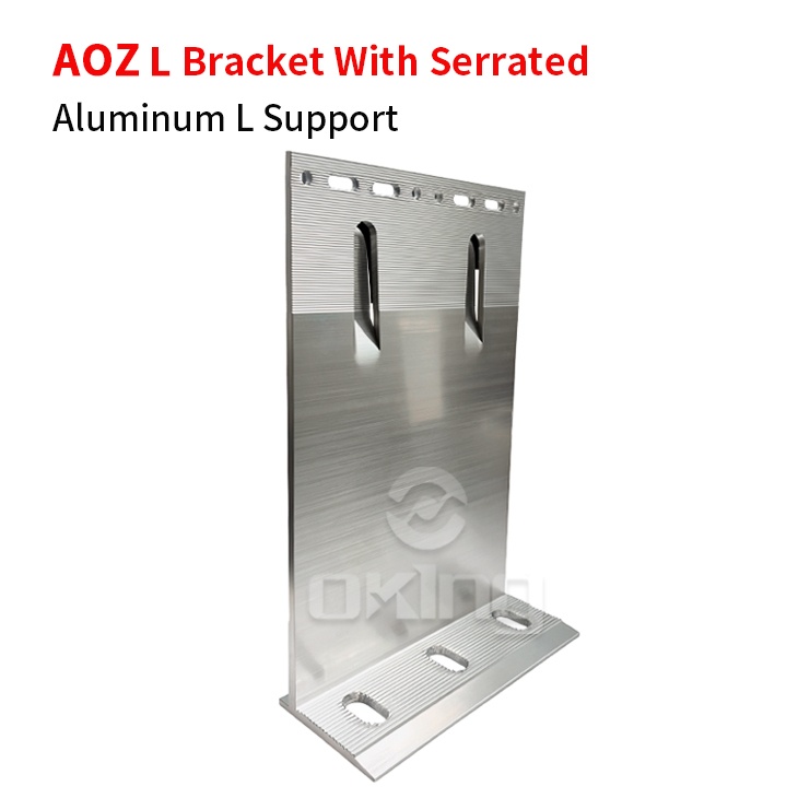AOZ  Aluminum L Bracket With Serrated Holding Tracks For Facade Wall