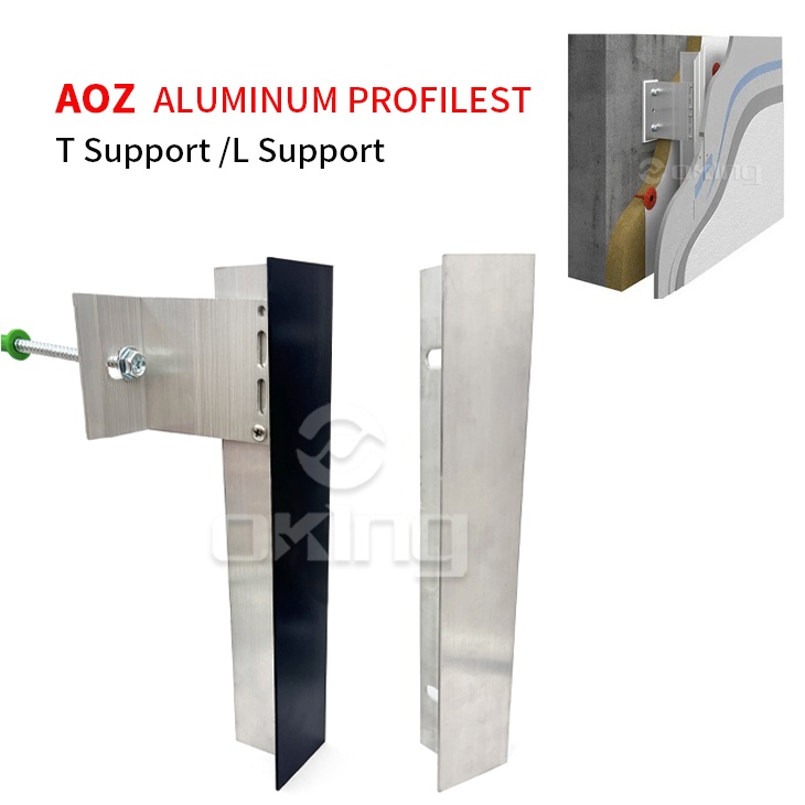 Aluminum T Profile L Bracket Stone Cladding Support System Marble Angle Bracket